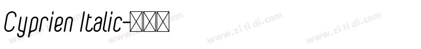 Cyprien Italic字体转换